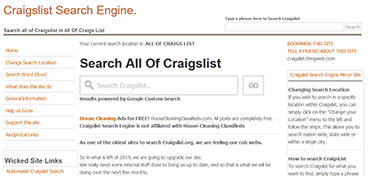 Craigslist Search Engine Old Site Image